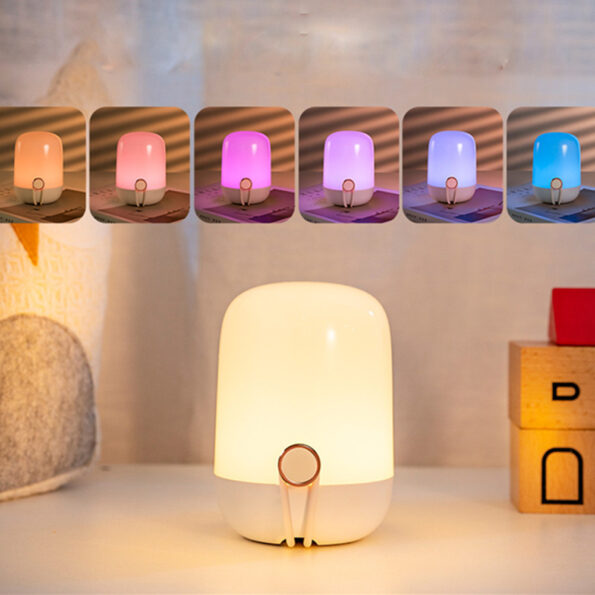 Portable Usb Night Light Stepless Dimming Led Rechargeable Colorful Lamp