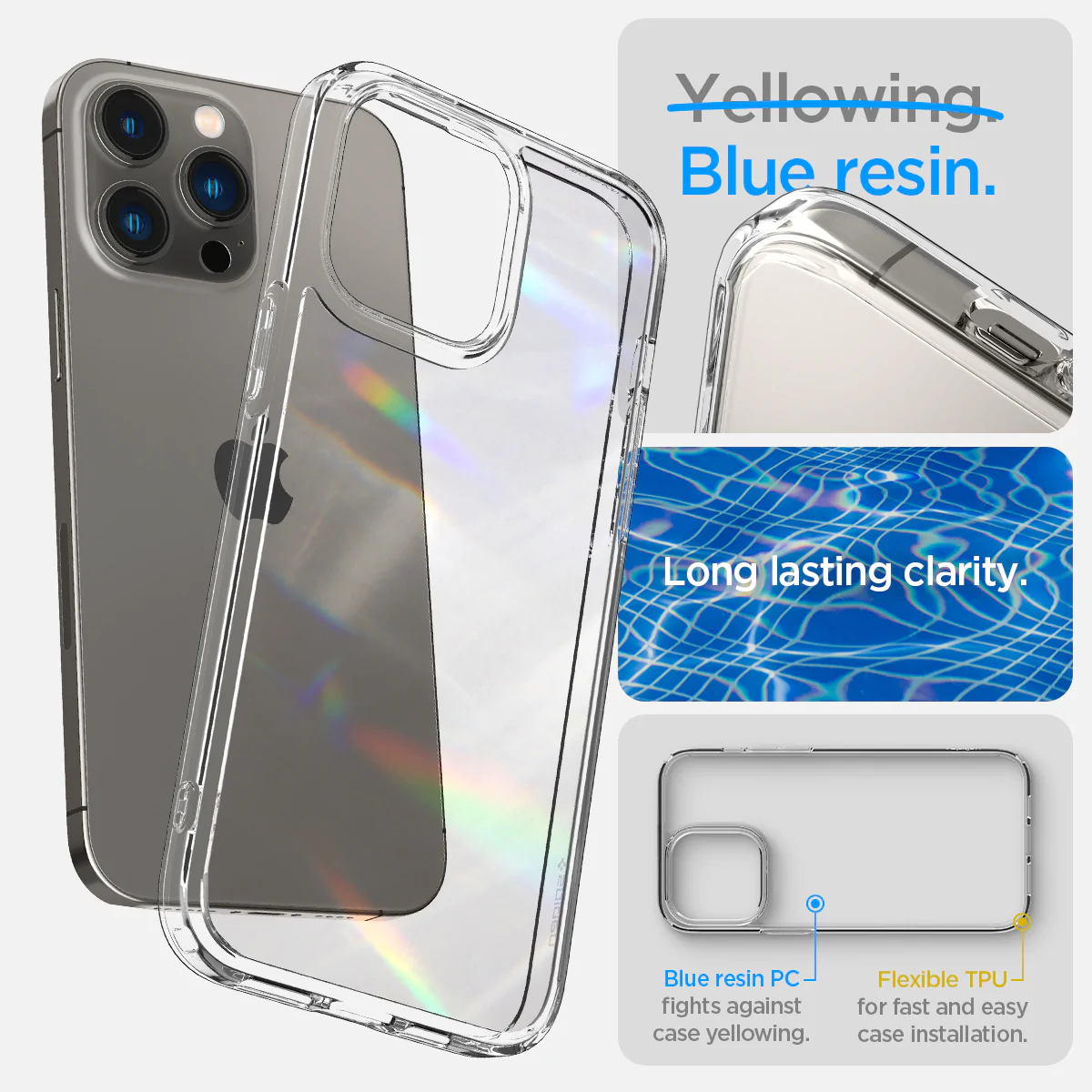 Spigen Ultra Hybrid Transparent Case for iPhone 14 Pro / 14 Pro Max