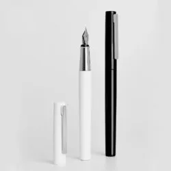Xiaomi Youpin Kaco BRIO 0.3mm Nib Metal Black and White Fountain Pen with Storage Computer & Office