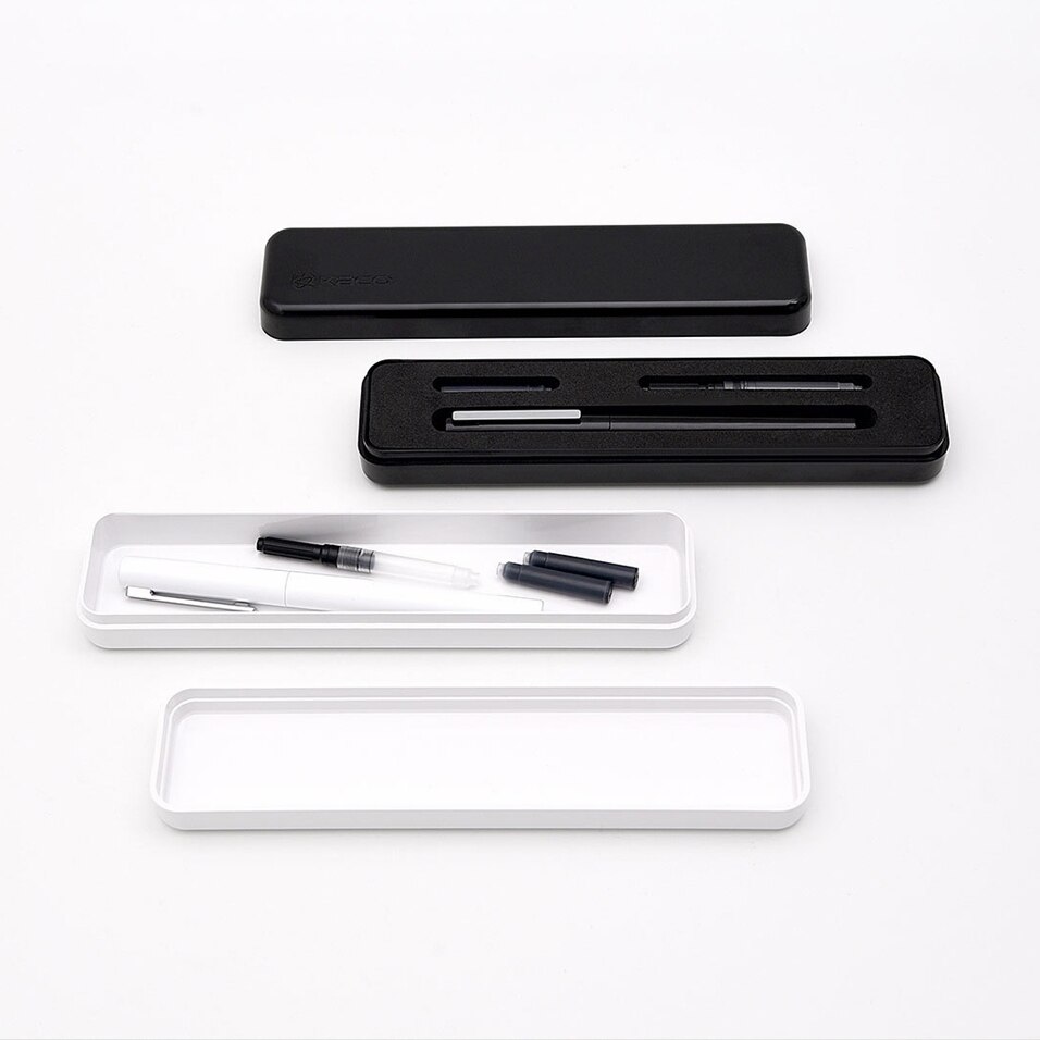 Xiaomi Youpin Kaco BRIO 0.3mm Nib Metal Black and White Fountain Pen with Storage