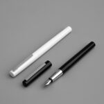 Xiaomi Youpin Kaco BRIO 0.3mm Nib Metal Black and White Fountain Pen with Storage