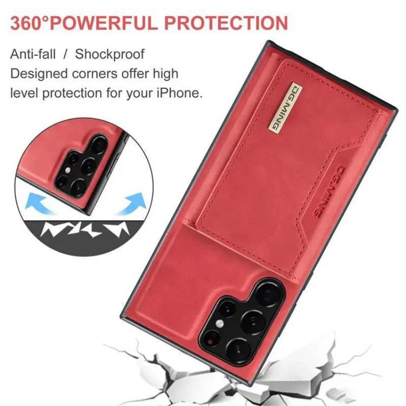 DG MING M2 Series Wallet Case for Galaxy S22 Ultra