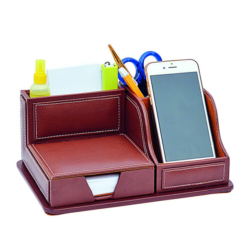 Genuine Leather Paper / Memo / Phone / Card Holder for Office Desk latest Computer & Office