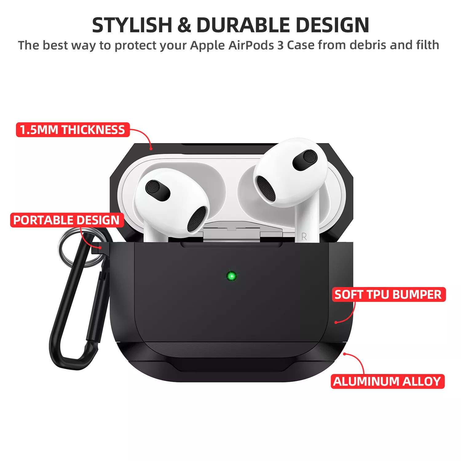 Raigor Inverse Blade Shield Shell Military Drop-proof Case for AirPods Pro 2