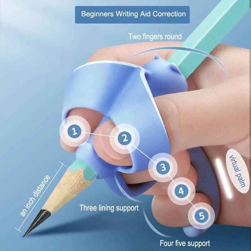 Silicone Pencil Grip For Kids Handwriting Writing Aid Grippers For Children And Students