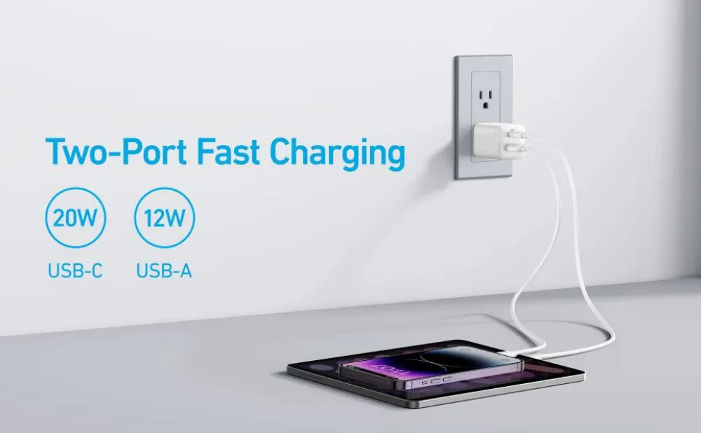 Anker 323 33W PD Dual Port Foldable Wall Charger