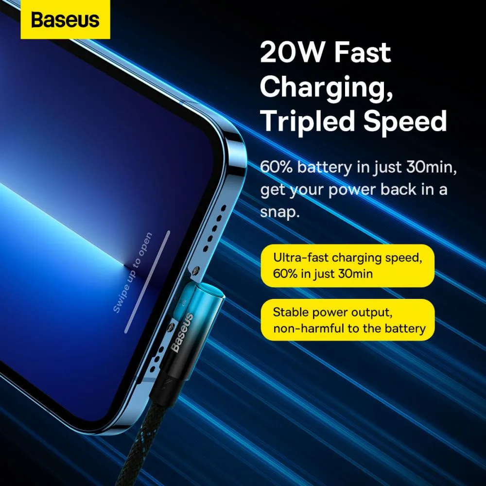 Baseus MVP 2 Elbow-shaped 20W Fast Charging Type-C to Lightning Data Cable