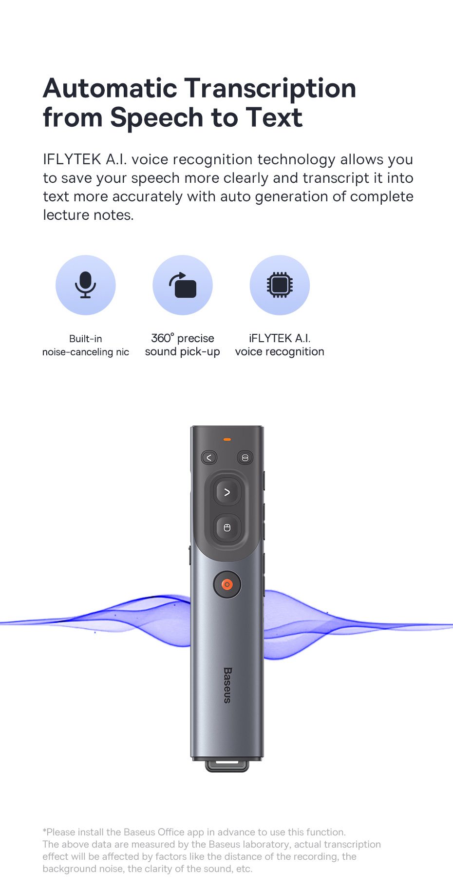 Baseus Orange Dot AI Wireless Presenter