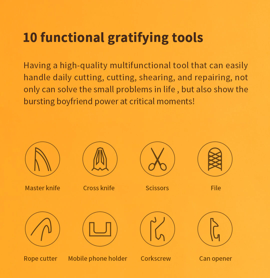 Nextool 10 in 1 Multifunction Unpack Knife