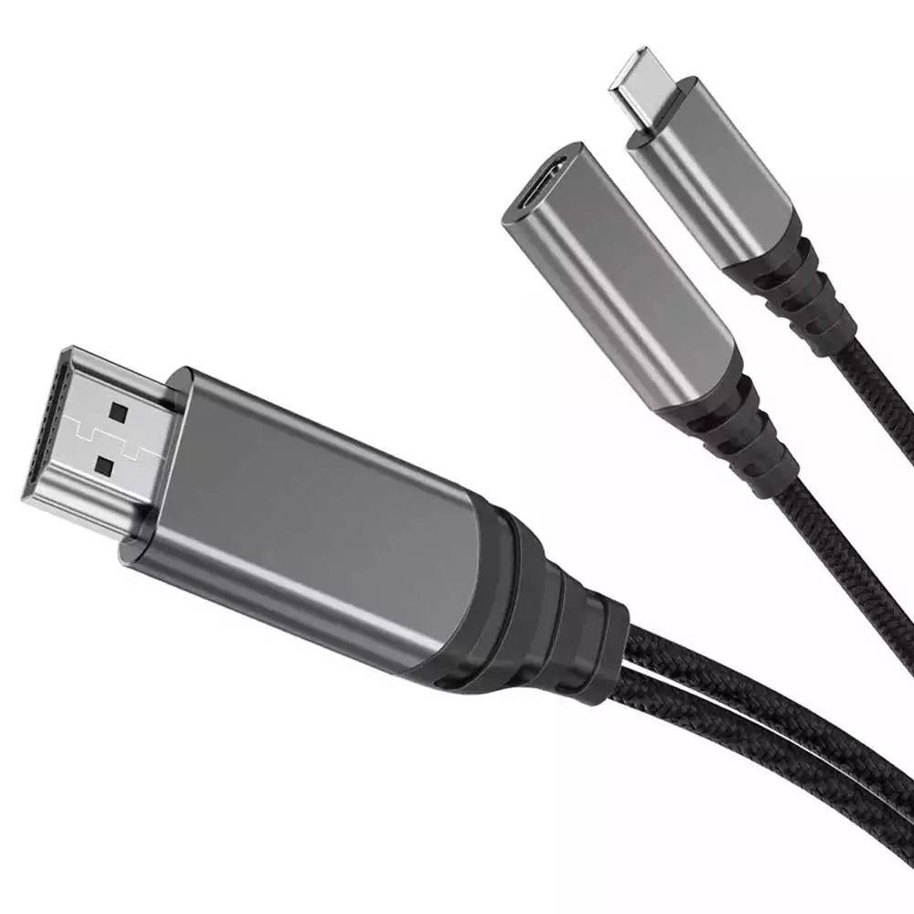 UGREEN USB C to HDMI Cable for Home Office 2M, Braided Type C to
