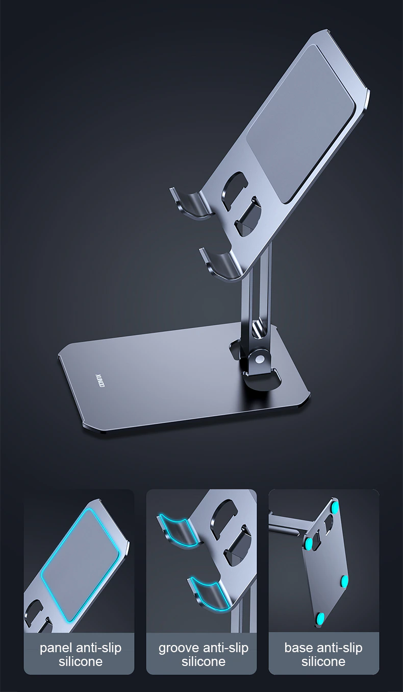 Xundd Beetle Desktop Stand Adjustable Foldable Metal Holder for Phone and Tablet