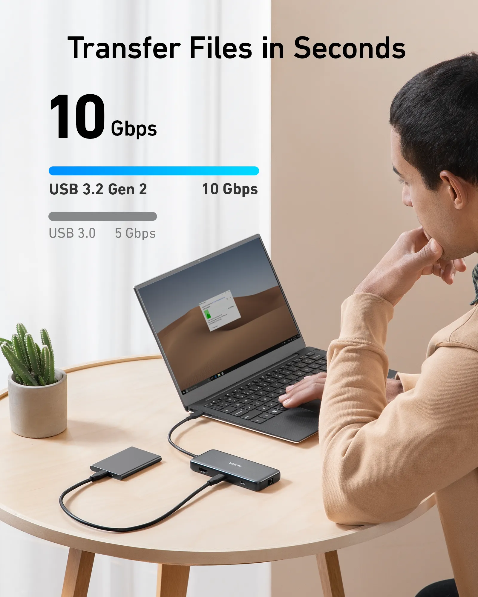 Anker 555 PowerExpand 8-in-1 USB C Hub with 100W Power Delivery 4K 60Hz