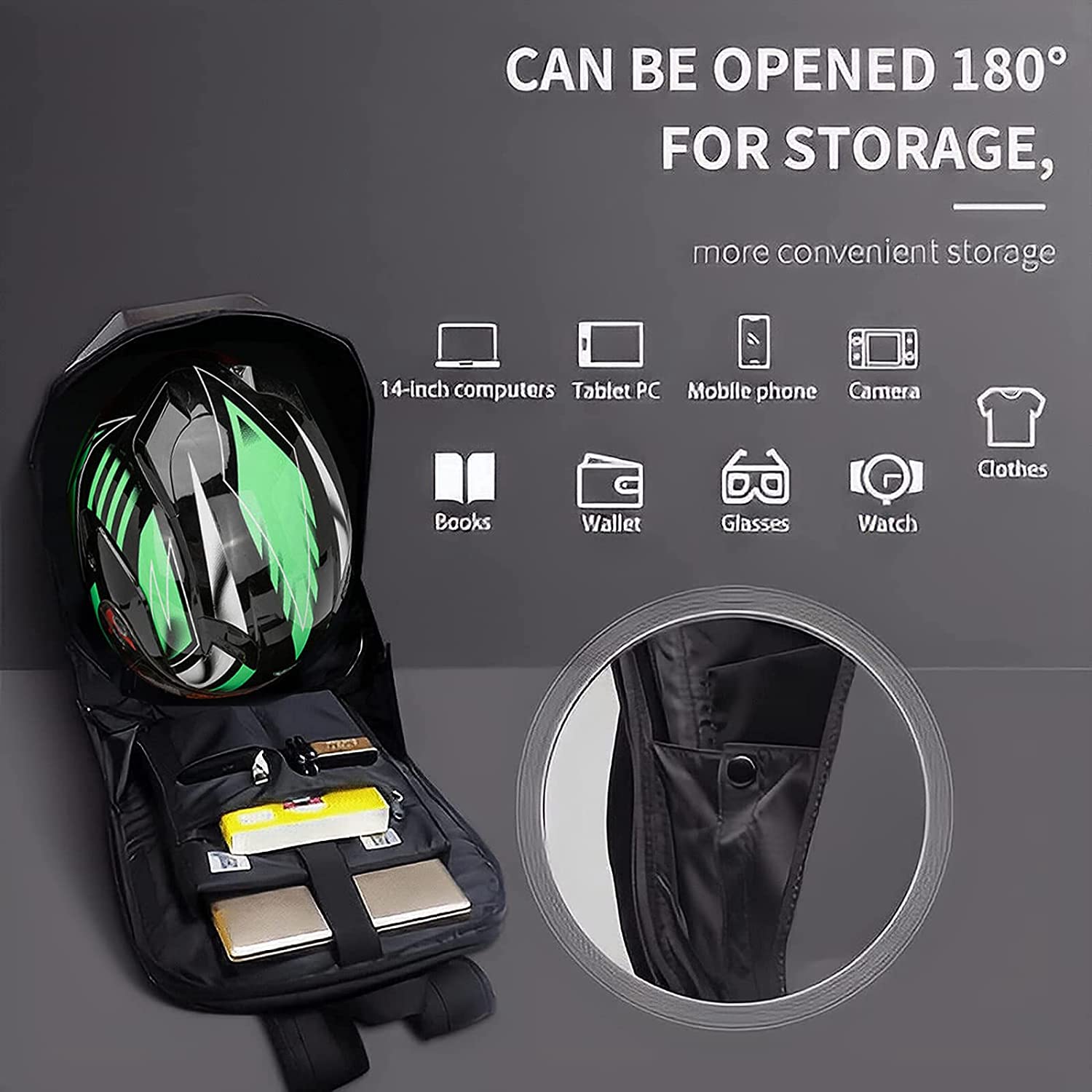 CRELANDER LED Knight Backpack with Bluetooth APP Control Waterproof