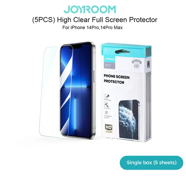 Joyroom High Clear Full Screen Protector For Iphone 14 Pro / 14 Pro Max 5Pcs