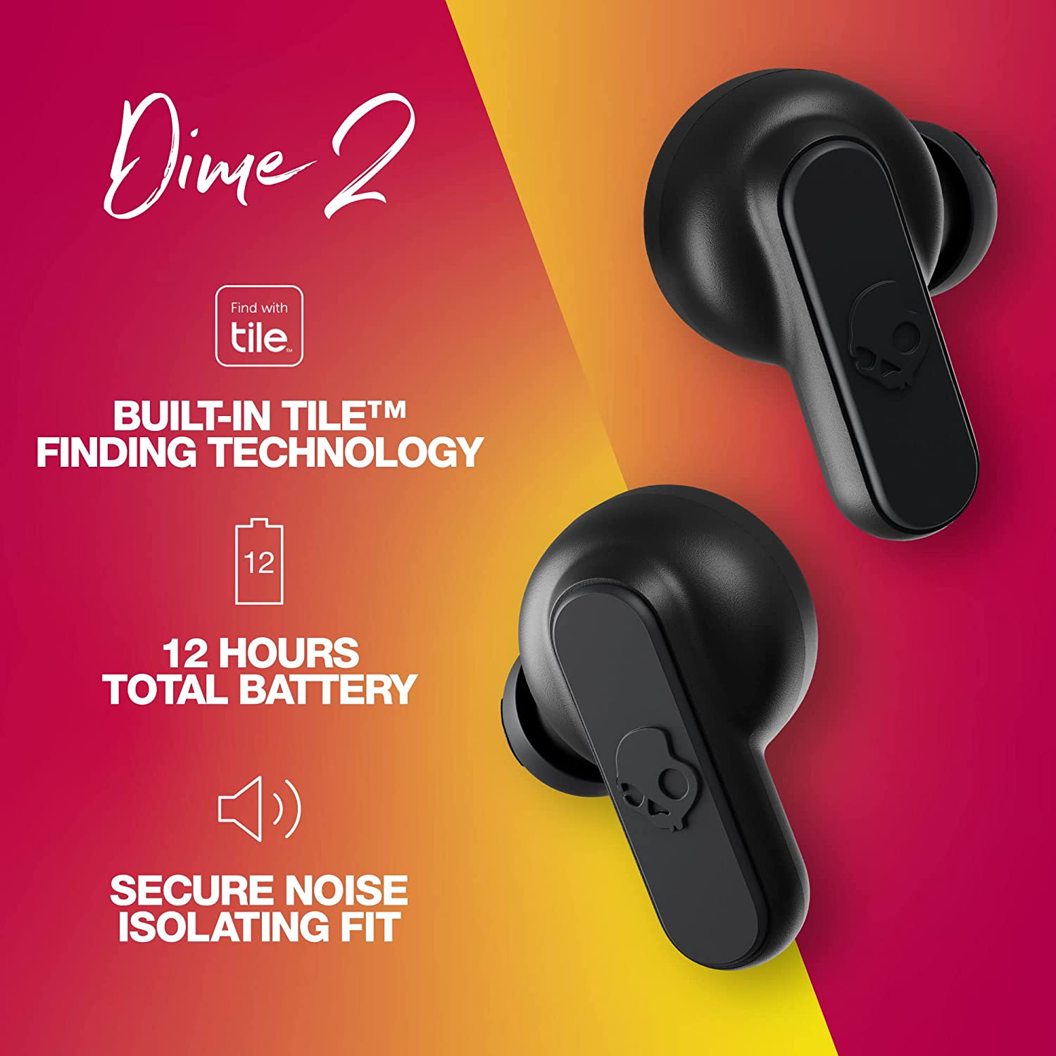 Skullcandy Dime 2 True Wireless In-Ear Bluetooth Earbuds