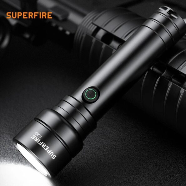 SuperFire C20-T Focus Zoomable Rechargeable Flashlight 1000 Lumen