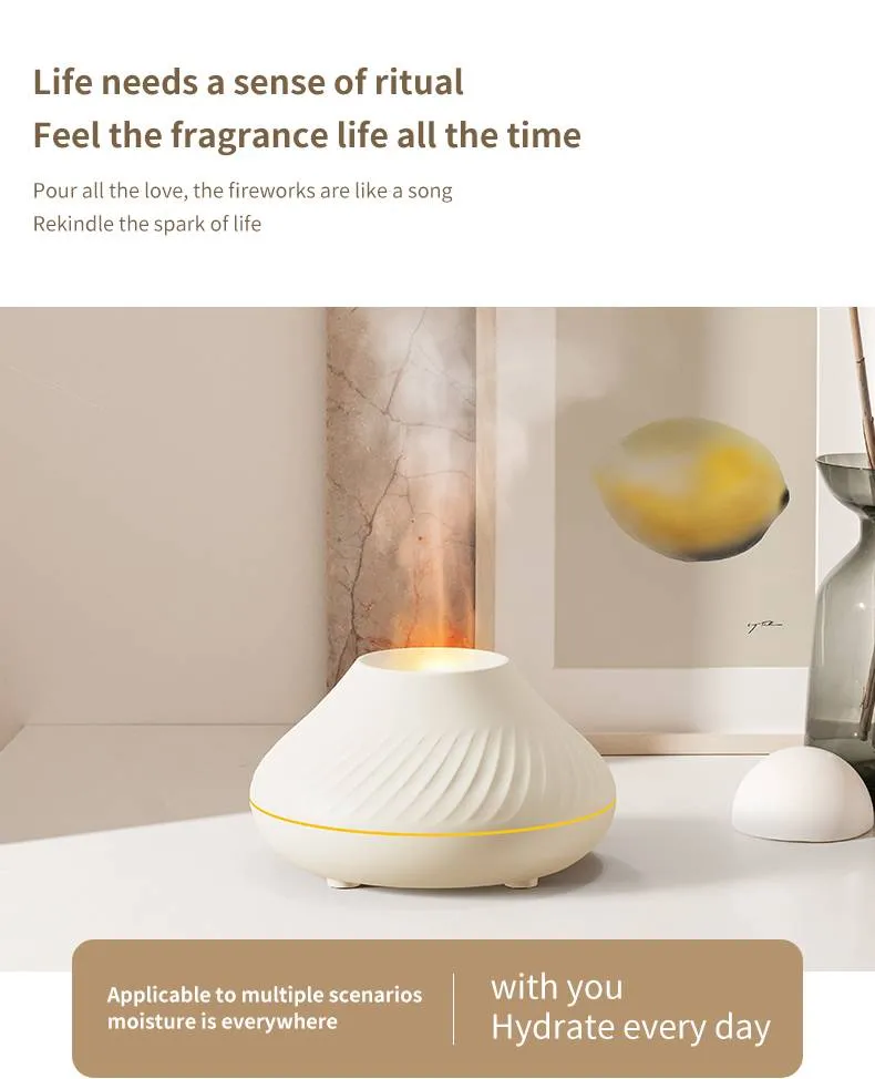 Volcanic Flame DQ705 Air Humidifier With Color Night Light