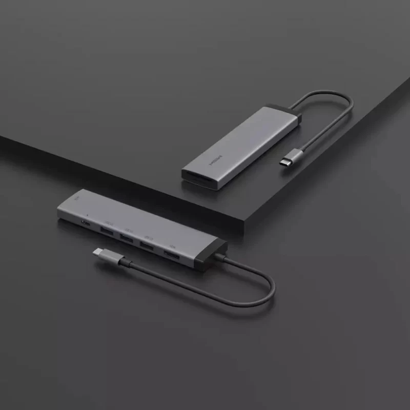 Xiaomi Miiiw 7 In 1 Usb-C Hub Docking Station Adapter With 4K Hdmi Hd Display Computer &Amp; Office