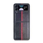 Santa Barbara Carbon Fiber Leather Case for Galaxy Flip 4