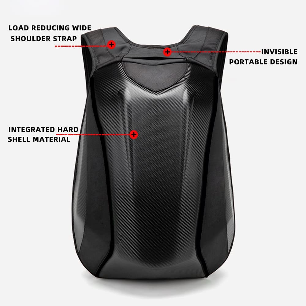 Waterproof Motorcycle Carbon Fiber Hard Shell Helmet Backpack