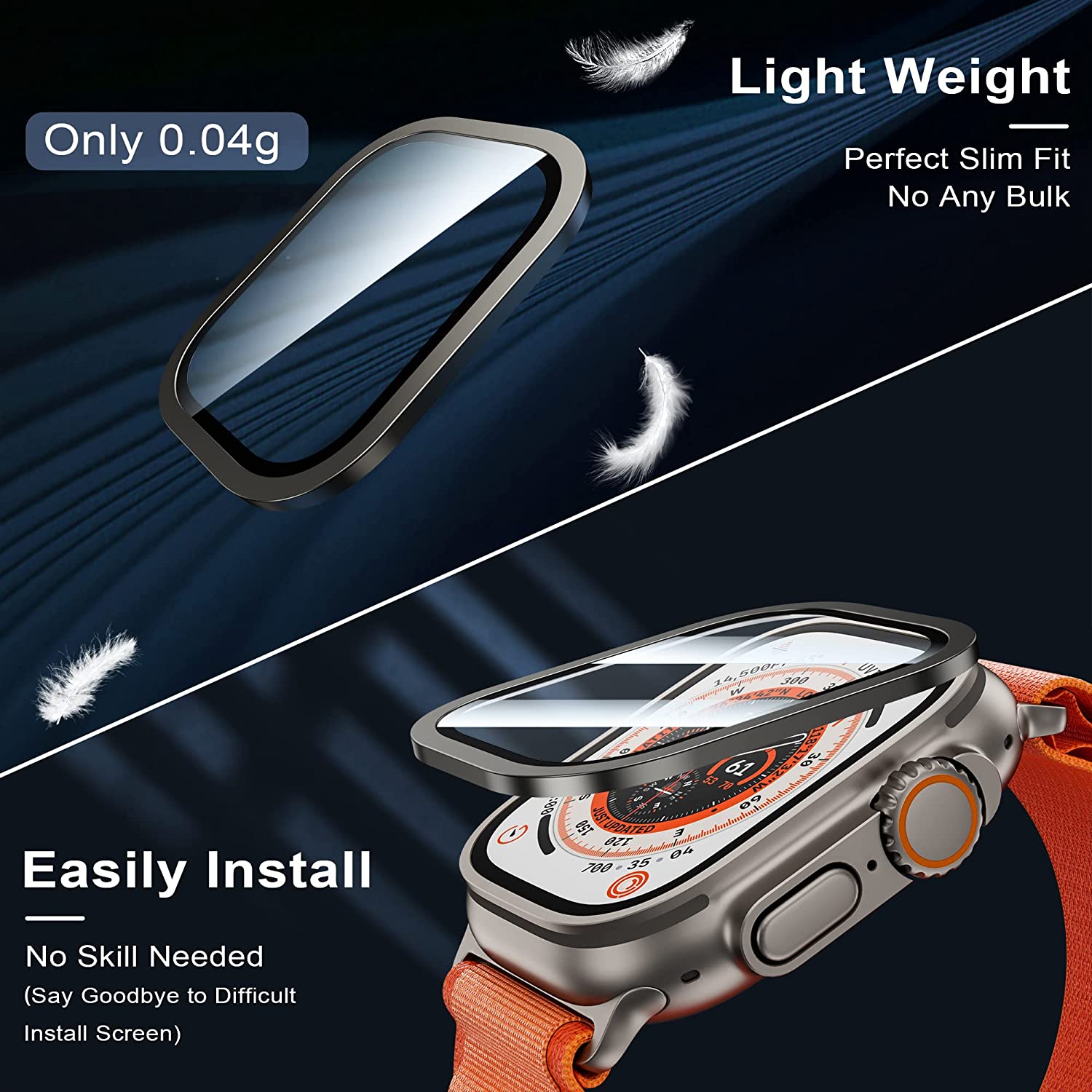 Anank 9H Aluminium Frame Screen Protector For Iwatch Ultra 49Mm
