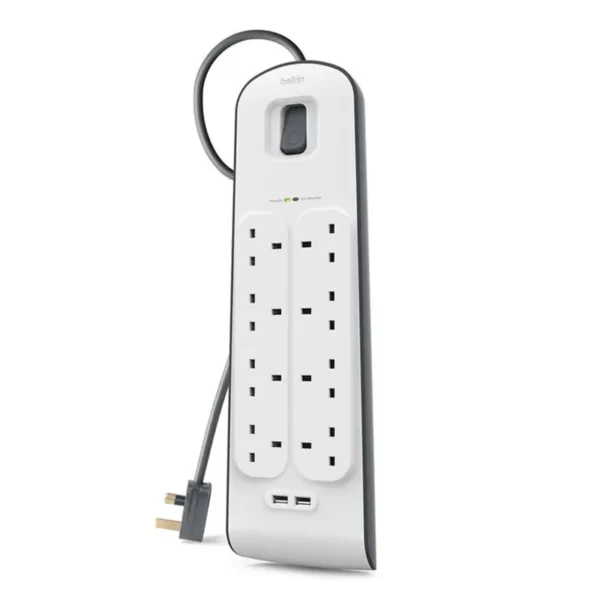 Belkin 2,4 Amp USB Charging 8-outlet Surge Protection Strip with To USB Ports Arrival Charging Essential