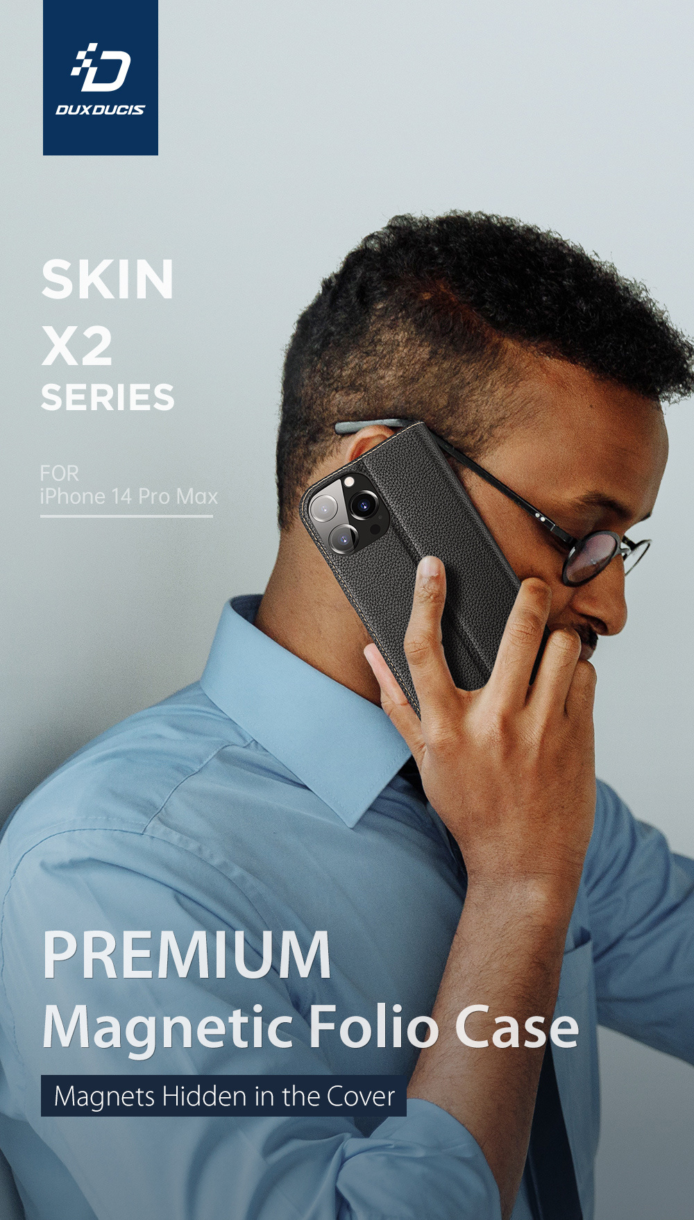 Dux Ducis Skin X2 Series Magnetic Folio Case For Iphone 14 Pro / 14 Pro Max