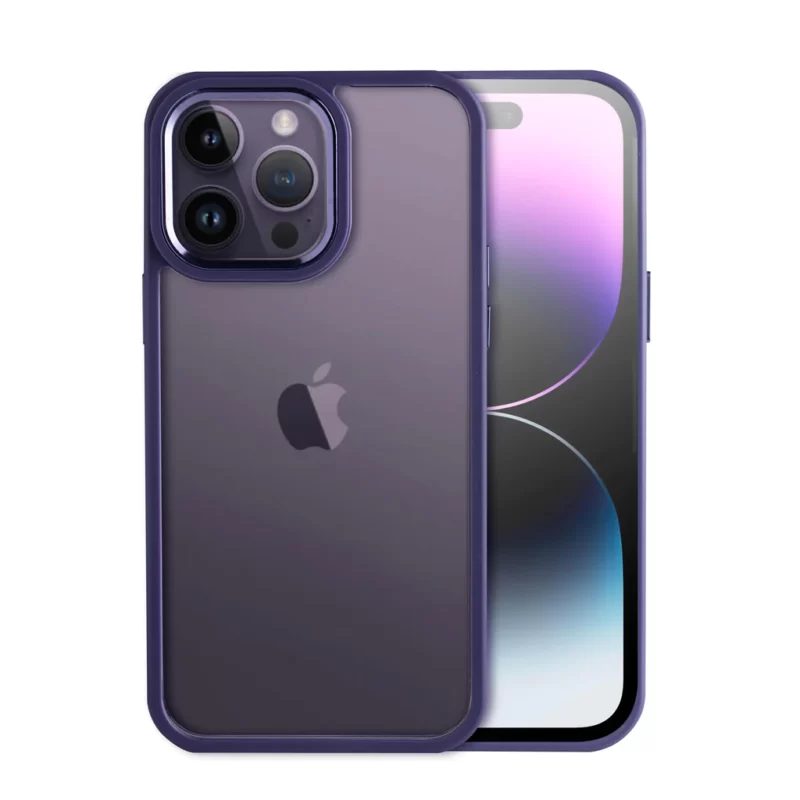 J-Case Shang Ping Series Electroplated Camera Border Protective Case For Iphone 14 Pro / 14 Pro Max -Purple Cover &Amp; Protector