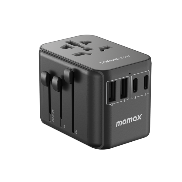Momax UA9 1-World PD35W 5 Ports + AC Travel Adapter MOMAX Charging Essential