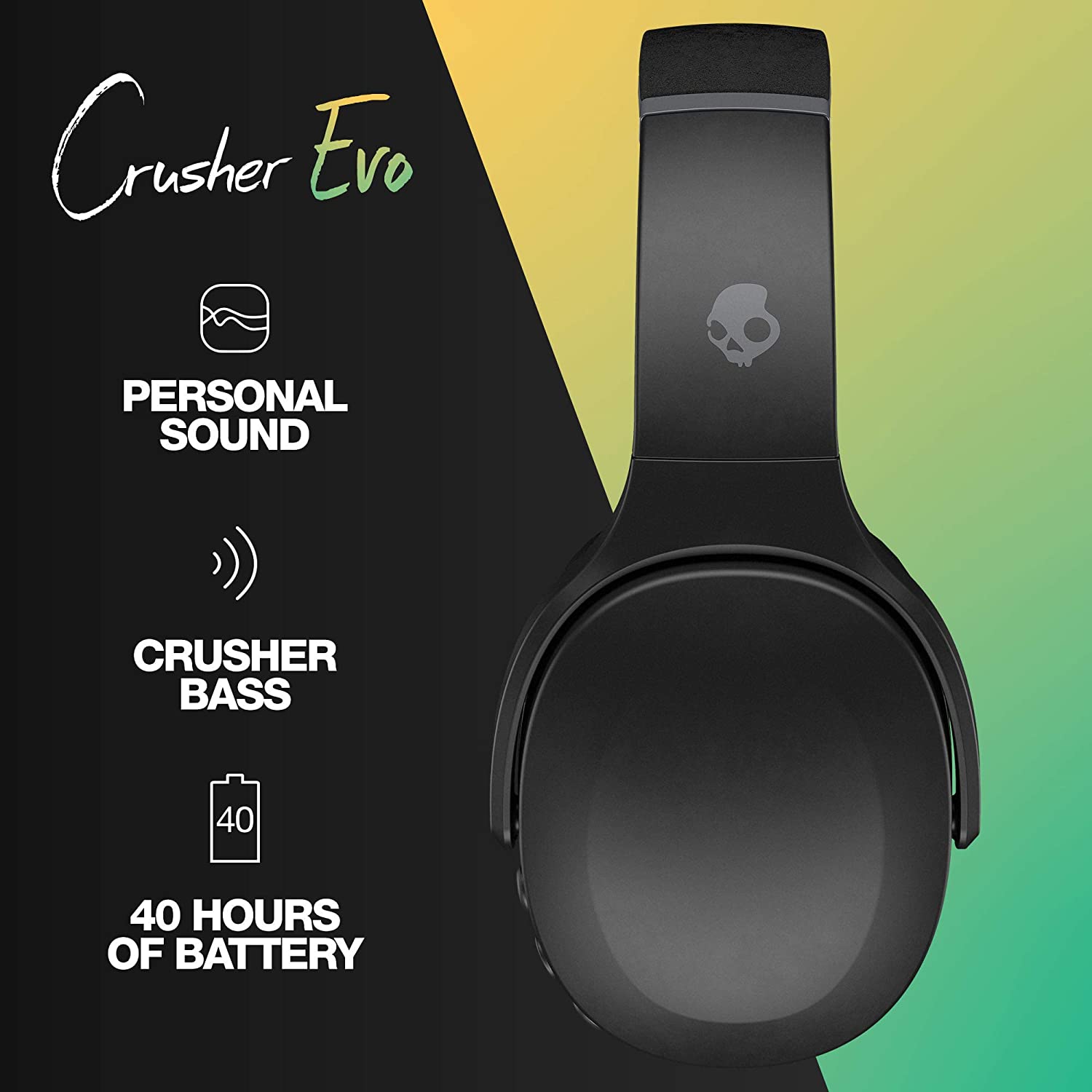 Skullcandy Crusher Evo Wireless Over-Ear Bluetooth Headphones