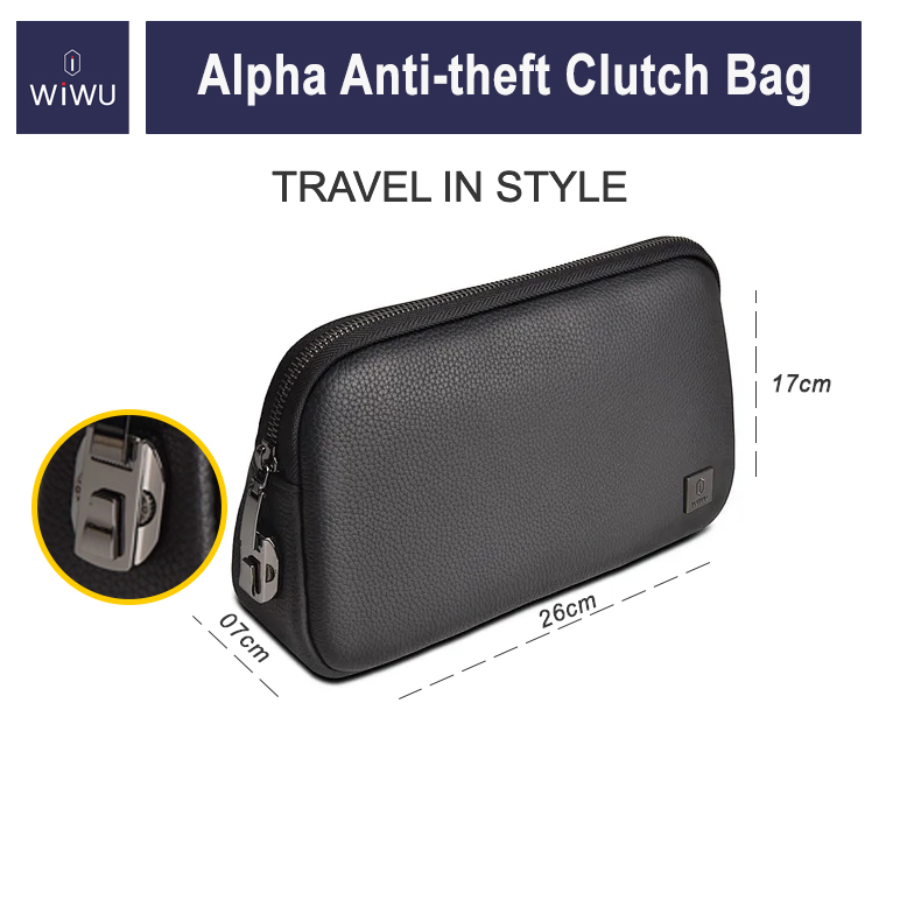 WiWU Alpha Anti-theft Clutch Bag