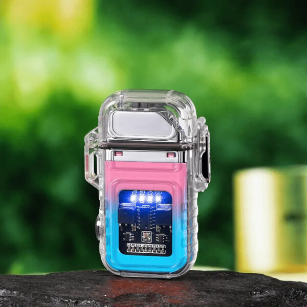 Dual Arc Windproof Waterproof Rechargeable Usb Electric Lighter With Flash Light (Zc169) Flash Electronics