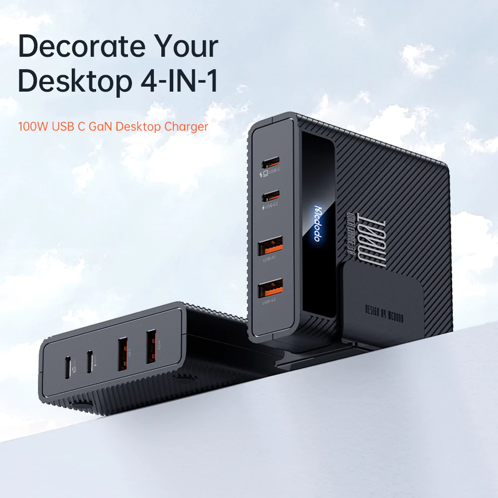 Mcdodo CH-1800 100W 4 Port PD Quick Charging Station Hyperspace Series with 1.5m AC Cable