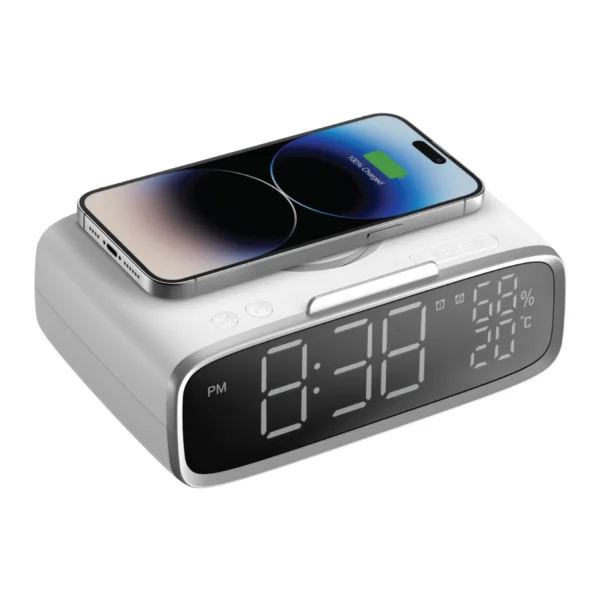 Momax Q.Clock5 Digital Clock with Wireless Charging for iOS / Android QC5