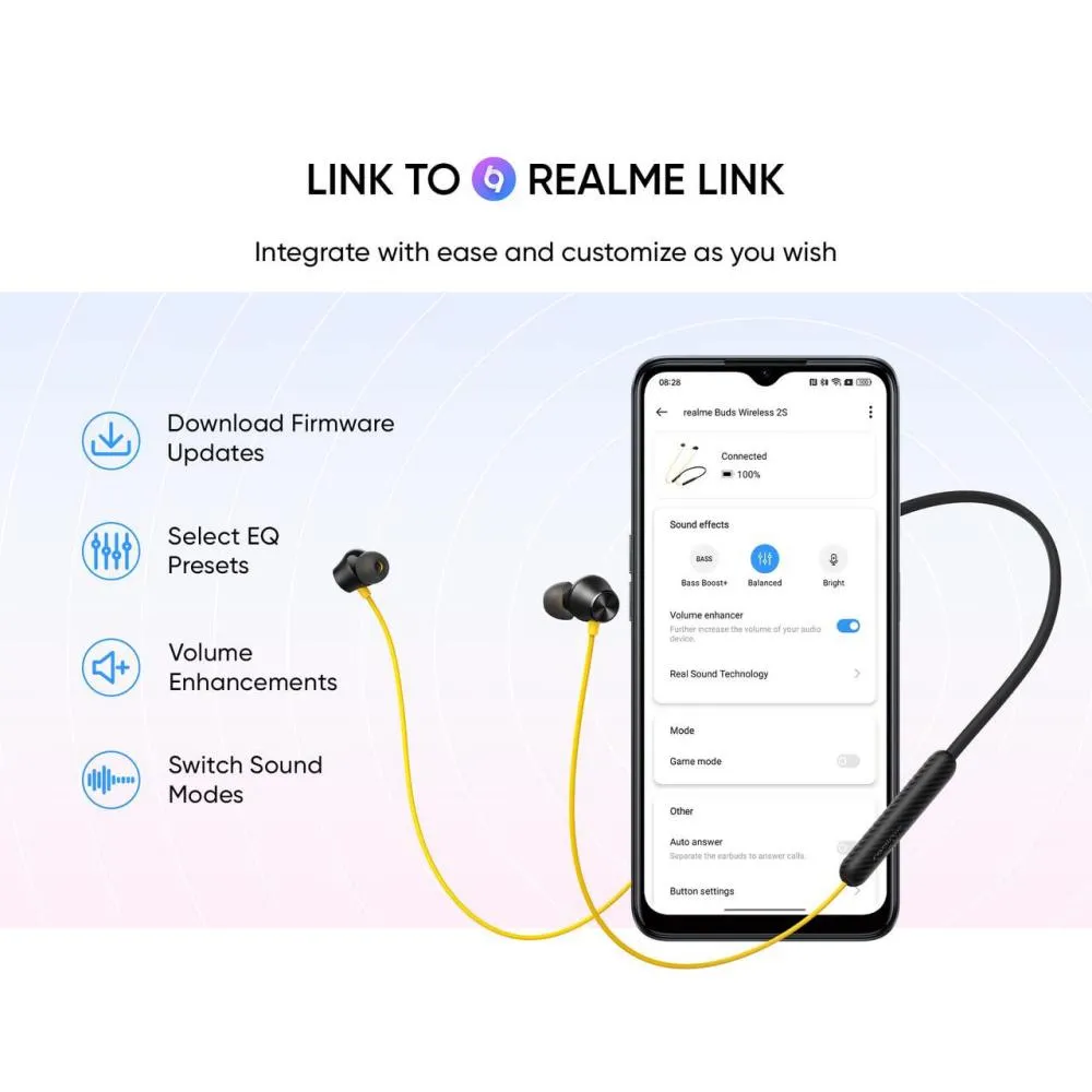 Realme Buds Wireless 2S Dual Device Switching Neckband Earphone