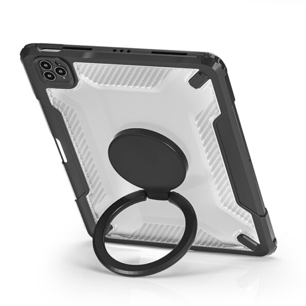 WiWU Mecha Shockproof Rotative Stand iPad Case with Stylus Pen Slot Cover for 10.2 / 10.5 / 10.9 / 11Inch