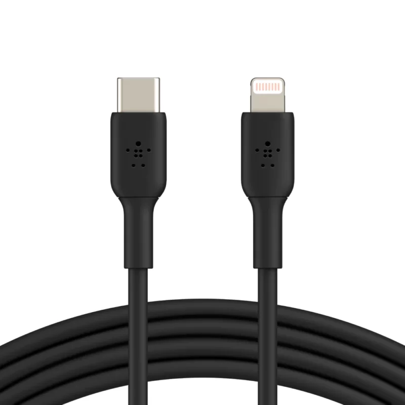 Belkin Boostcharge Fast Charging Usb C To Lightning Cable 3.3Ft/1M – Mfi Certified – Black Flash Cable