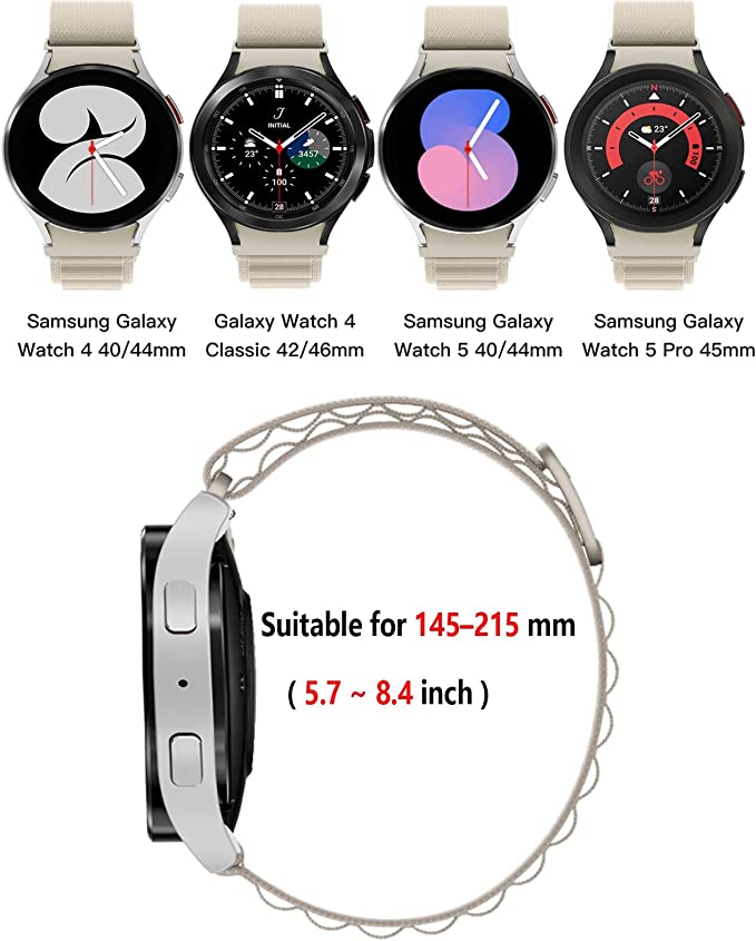 Nylon Alpine Loop Strap for Samsung Watch 4 / 4 Classic / 5 / 5 Pro