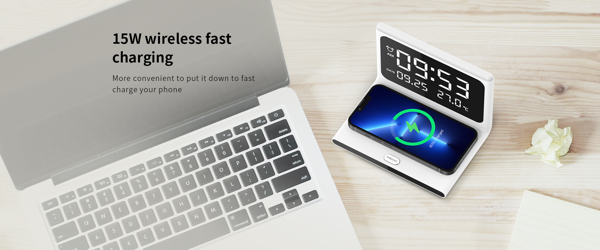 Recci RLS-L12 Perpetual Calendar 15W Wireless Charger