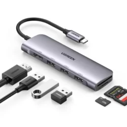 UGREEN CM195 6-in-1 USB-C HUB with PD Power Supply Computer & Office