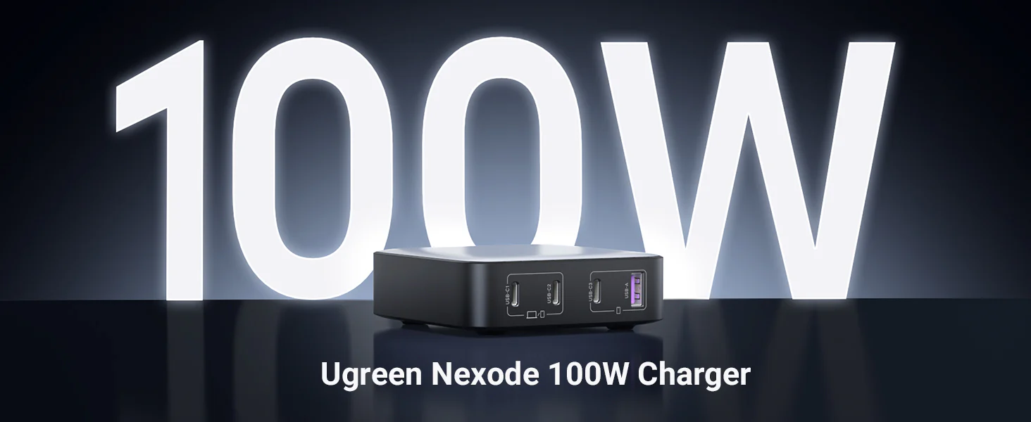 Ugreen Nexode 4 Ports 100W GaN Desktop Charger (90736)