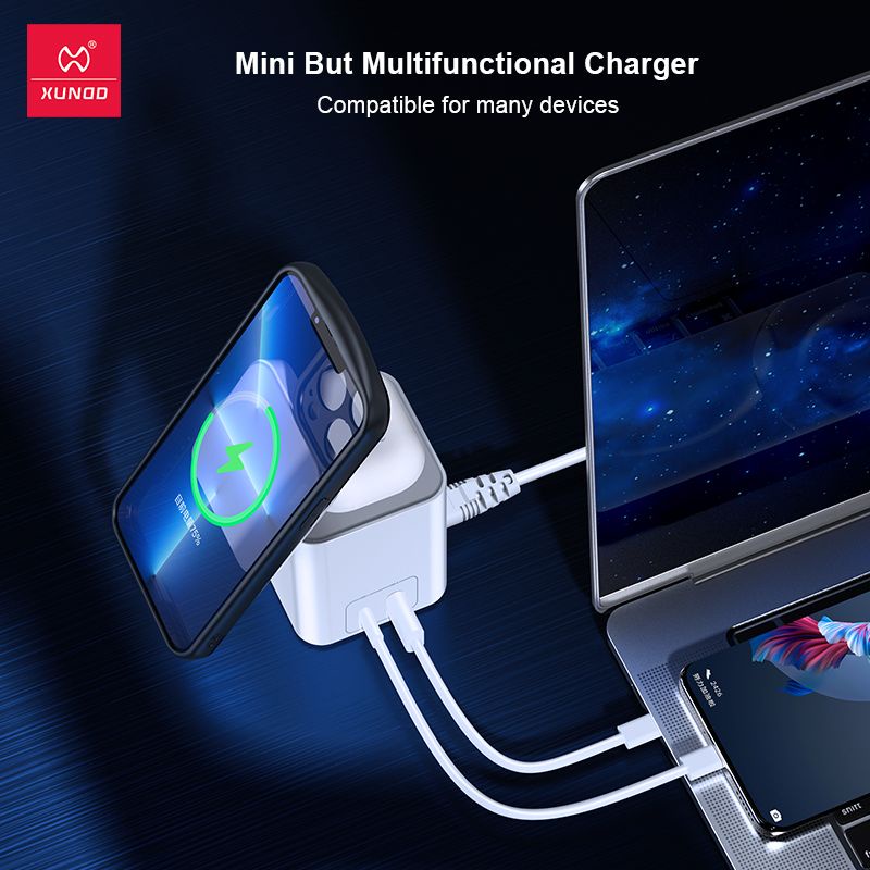 XUNDD 4 in 1 Magnetic Wireless Desktop Charger (XDCH-041)