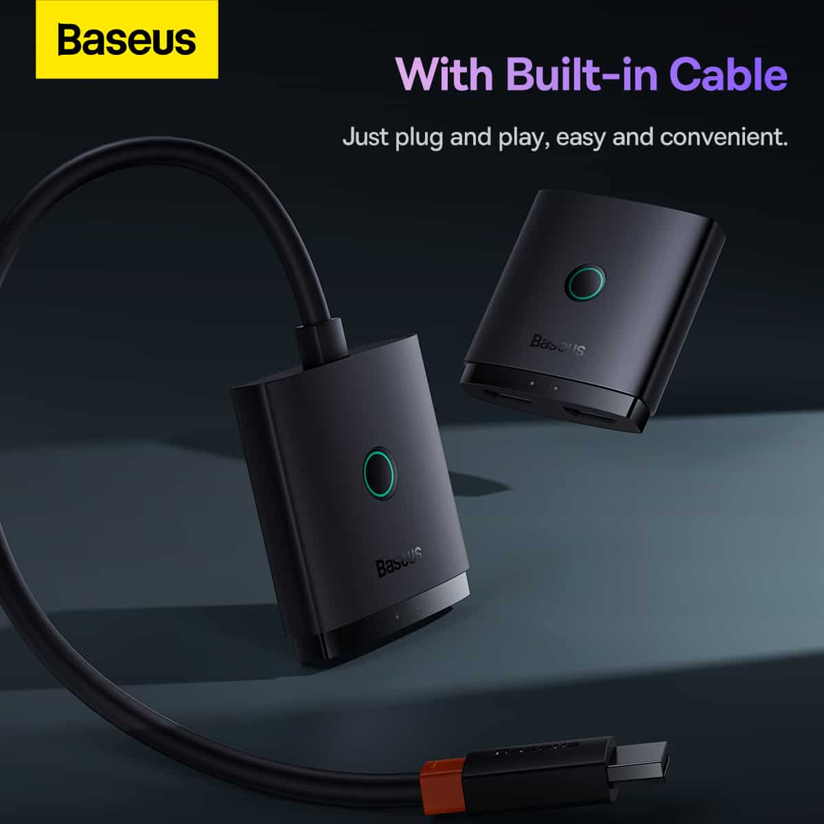 Baseus AirJoy Series2-in-1 Bidirectional HDMI Switch with 1m Cable