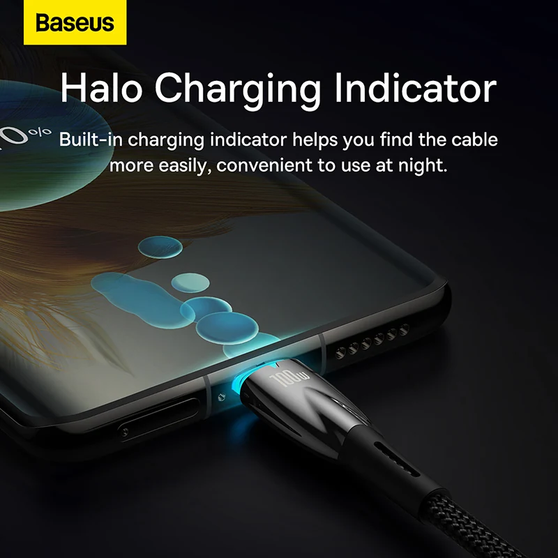 Baseus Glimmer Series 100W Type-C to Type-C Fast Charging Data Cable -1m