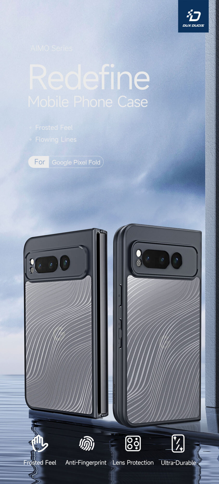 DUX DUCIS Aimo Series TPU PC Frosted Feel Case for Pixel Fold