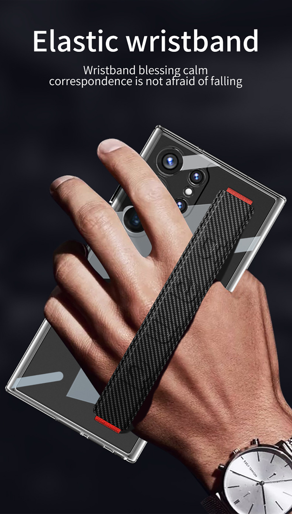 Gkk Clear Wristband Hard Case For Samsung S23 Ultra