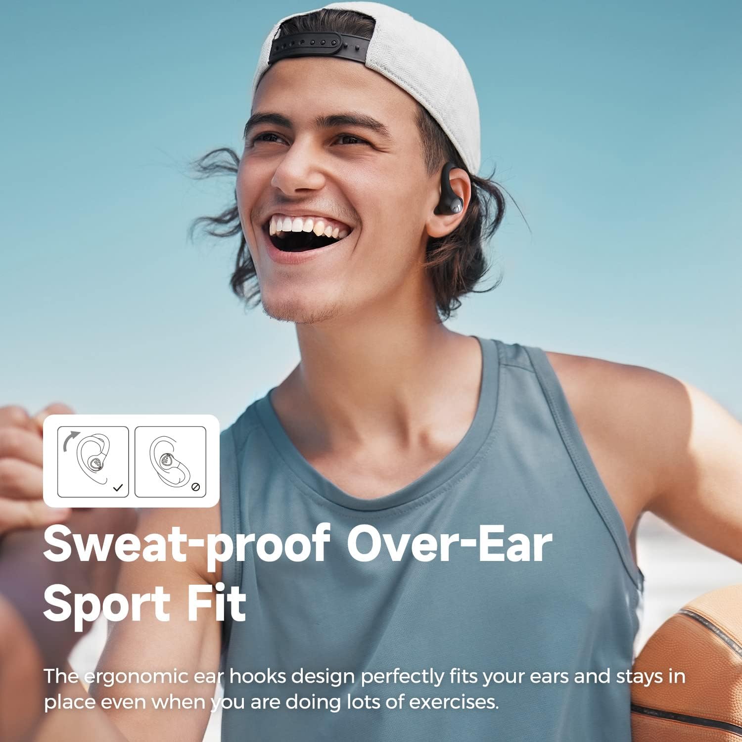 SoundPEATS Wings2 Wireless Sport Earbuds with Ear Hooks