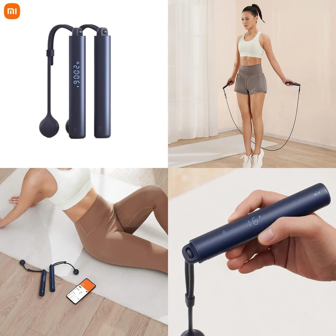 Xiaomi Mijia Smart Rope Skipping Adjustable Corded Cordless Dual Mode Count / Timer for Sport Bodybuilding Lose Weight With Apps Control