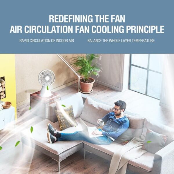 Xundd XDOT-024 USB Rechargeable Oscillating Fan 8000mAh Battery Arrival Cooling & Heating
