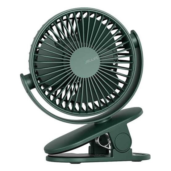 JISULIFE FA29A 4000mAh Rechargeable Clip on Desk Fan 4 Speed Modes Arrival Electronics